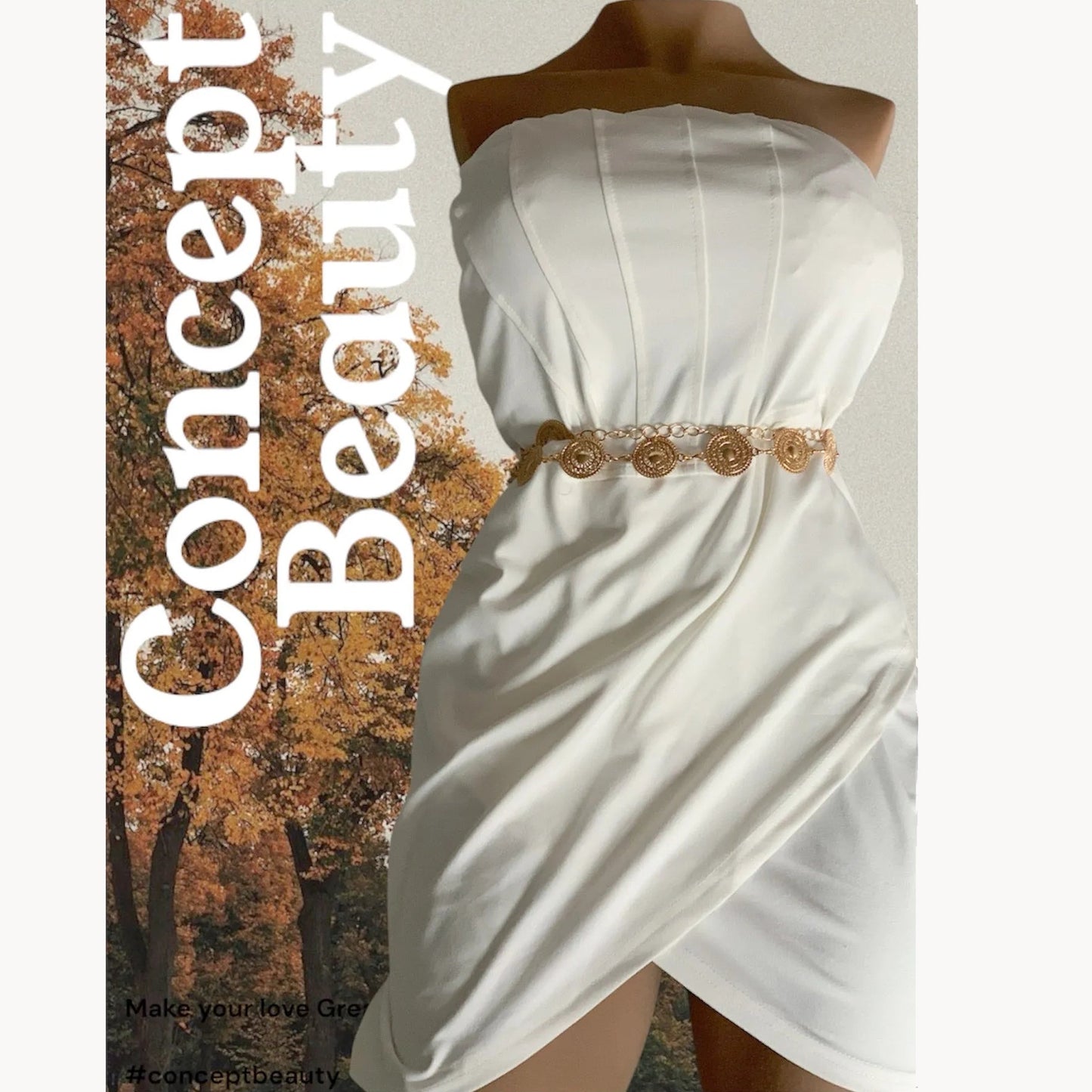 Draped White Dress – Modern Goddess