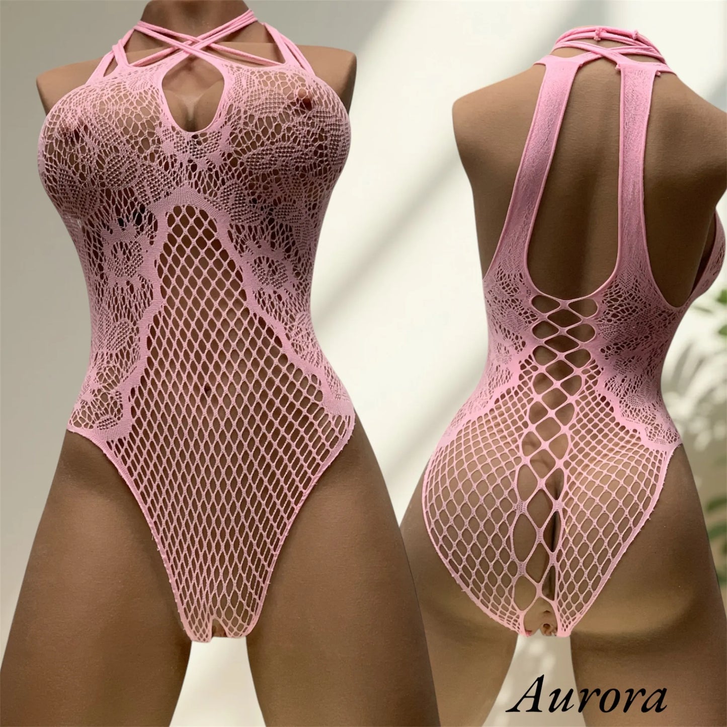 aurora in pink bodymesh