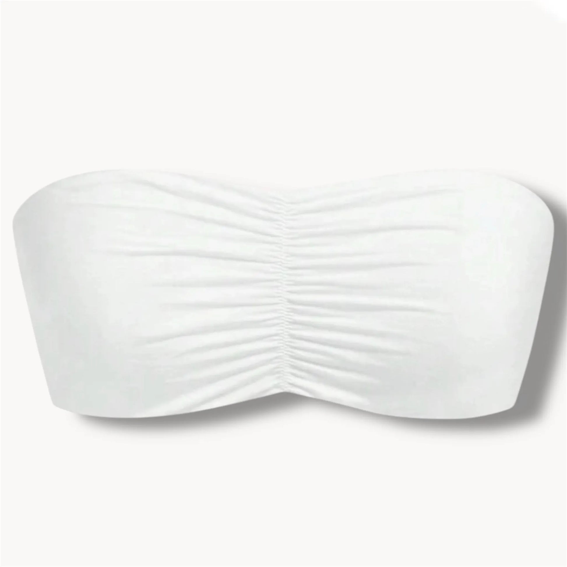 Opaque white bralette with adjustable back straps view