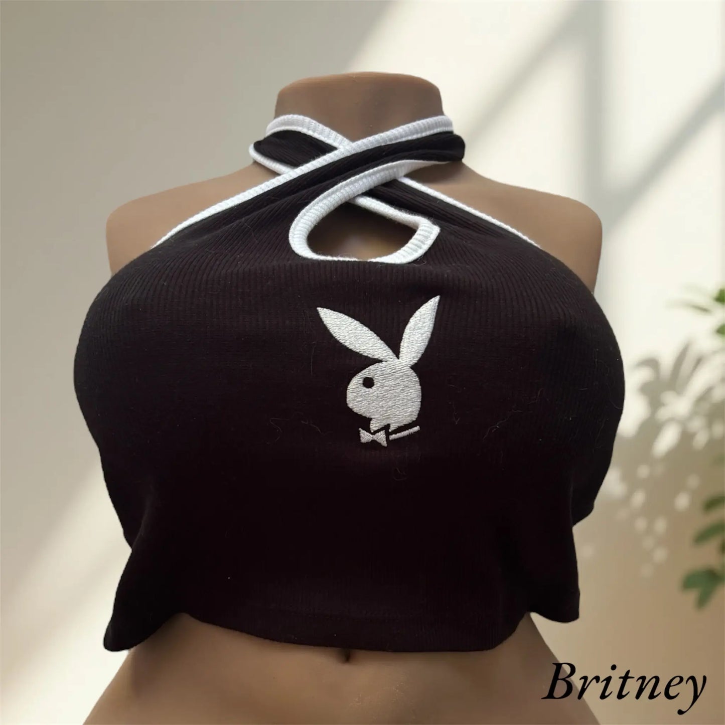 Débardeur Playboy – Crop Top Halter