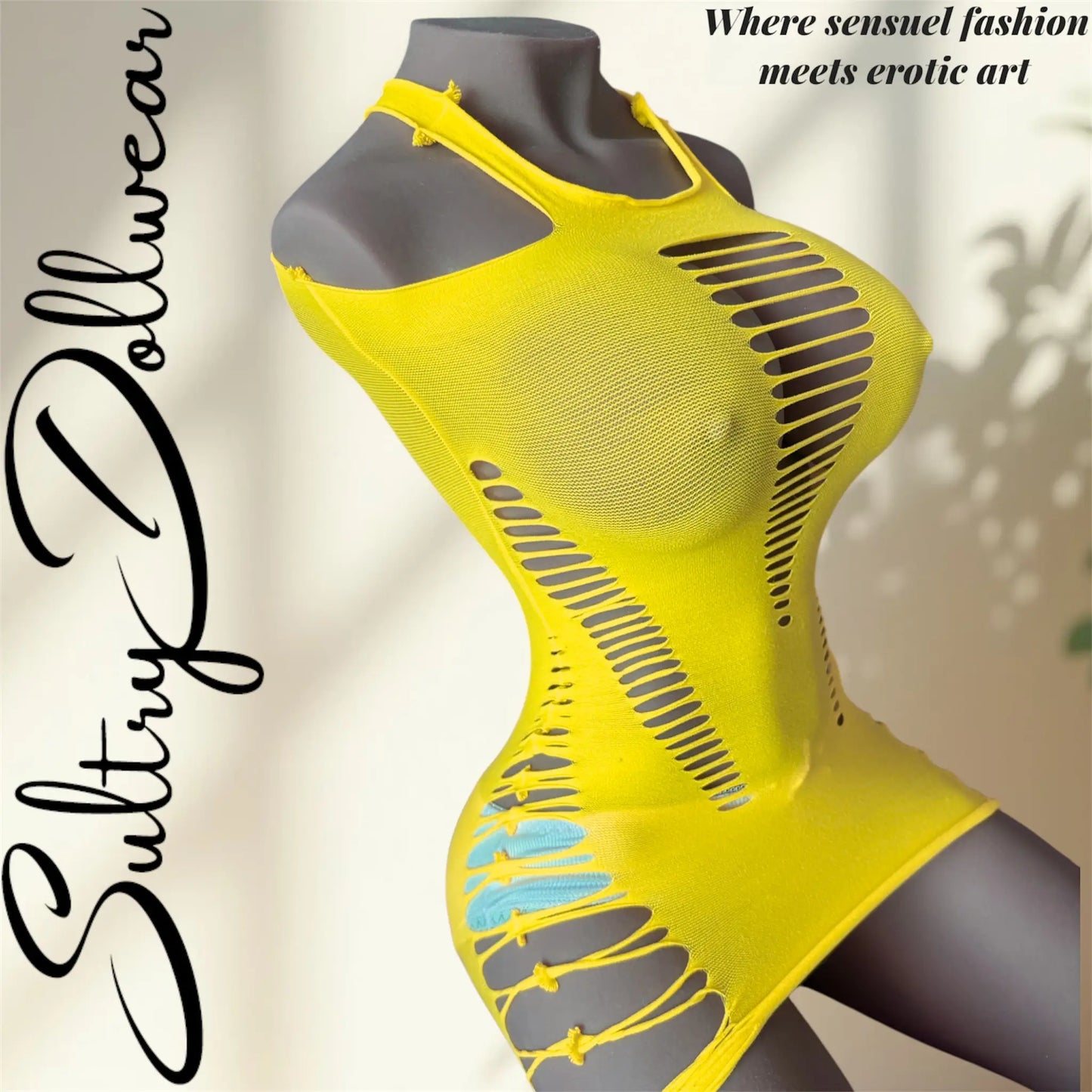 Electrifying Mesh Dress – Bold Cutouts