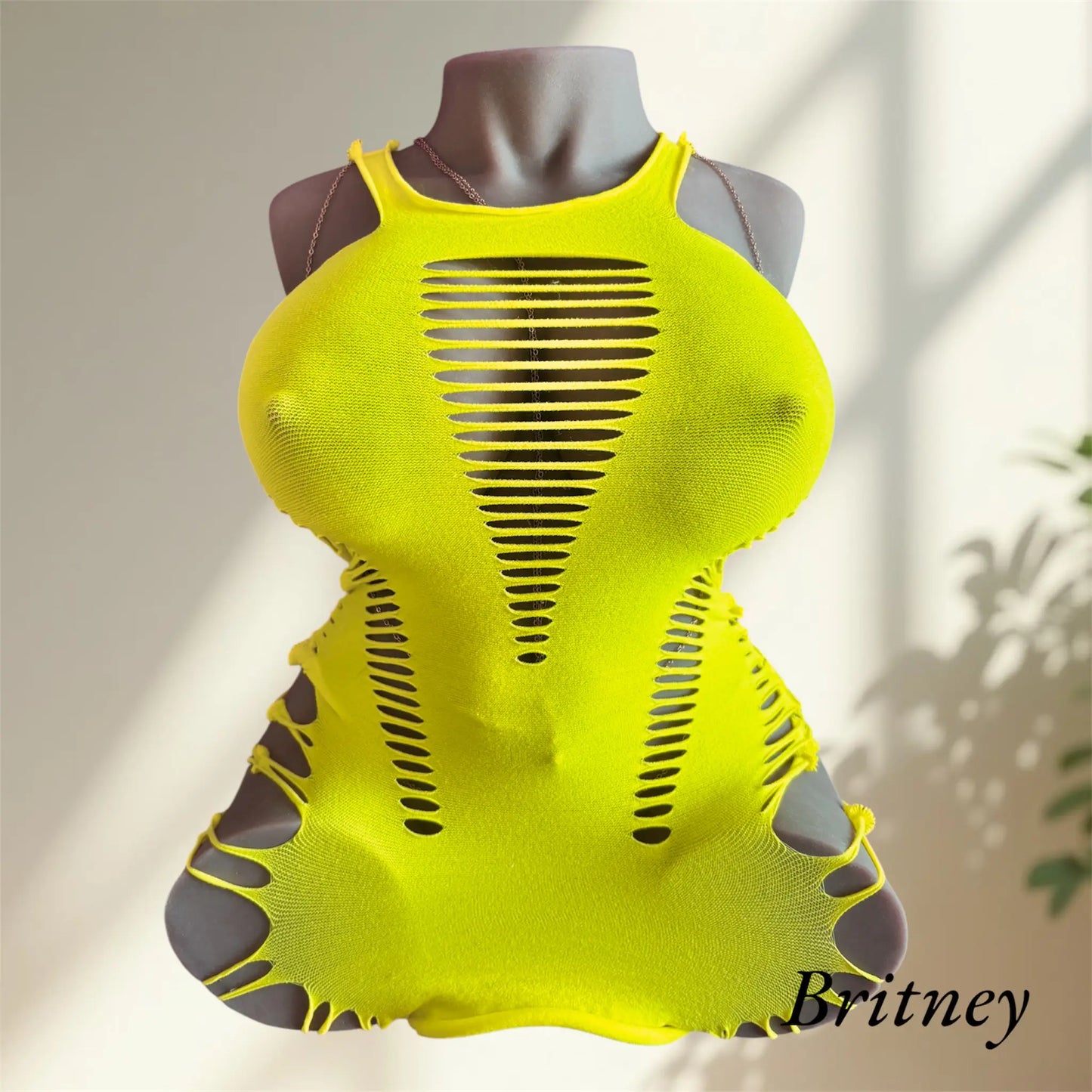 Electrifying Mesh Dress – Bold Cutouts