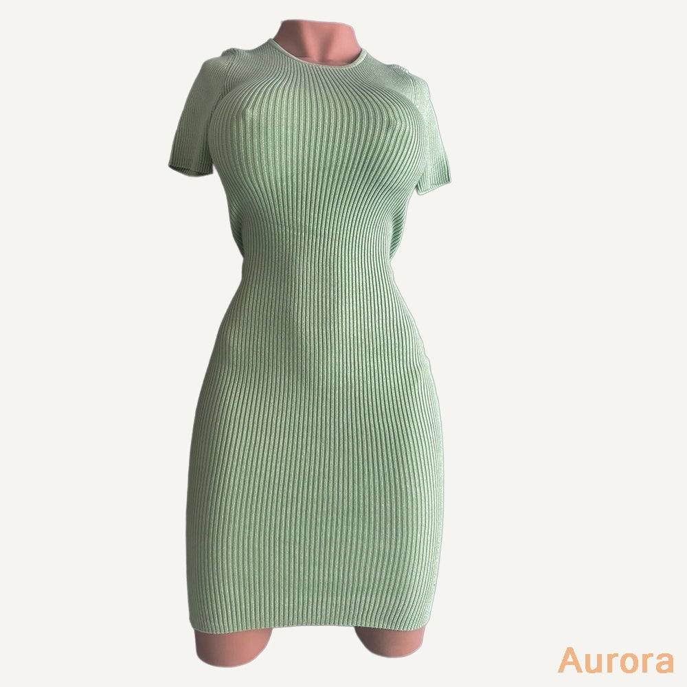 Soft Vice–Ribbed Dress