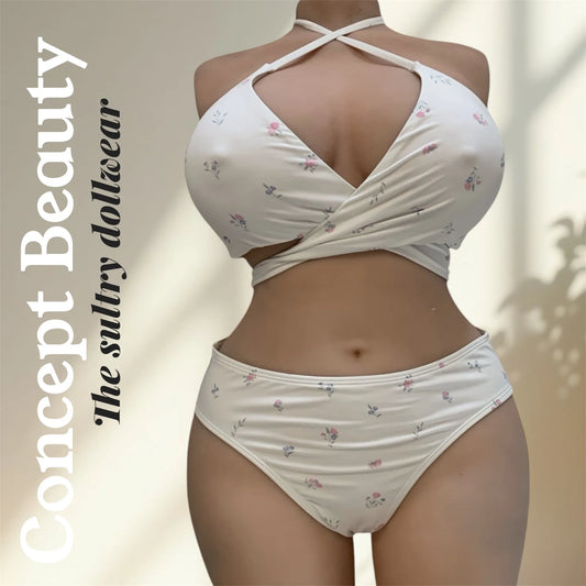 Bikini blanc Floral - Élégance et Séduction