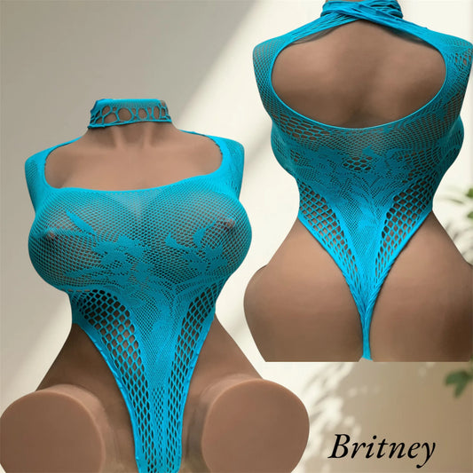Body en Maille Bleu – Mystère Captivant