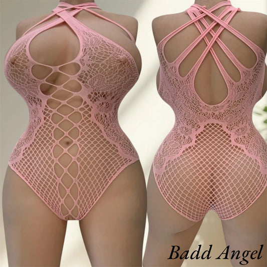 Body en Maille Rose – Lingerie Sensuelle