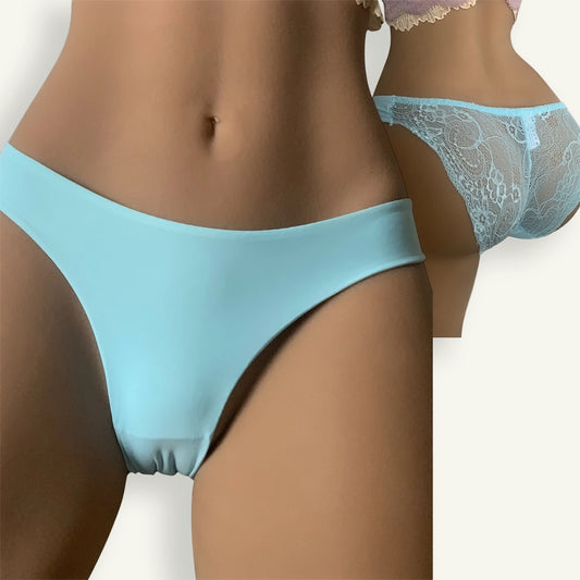 Sky Blue Lace Briefs – Sensual Softness