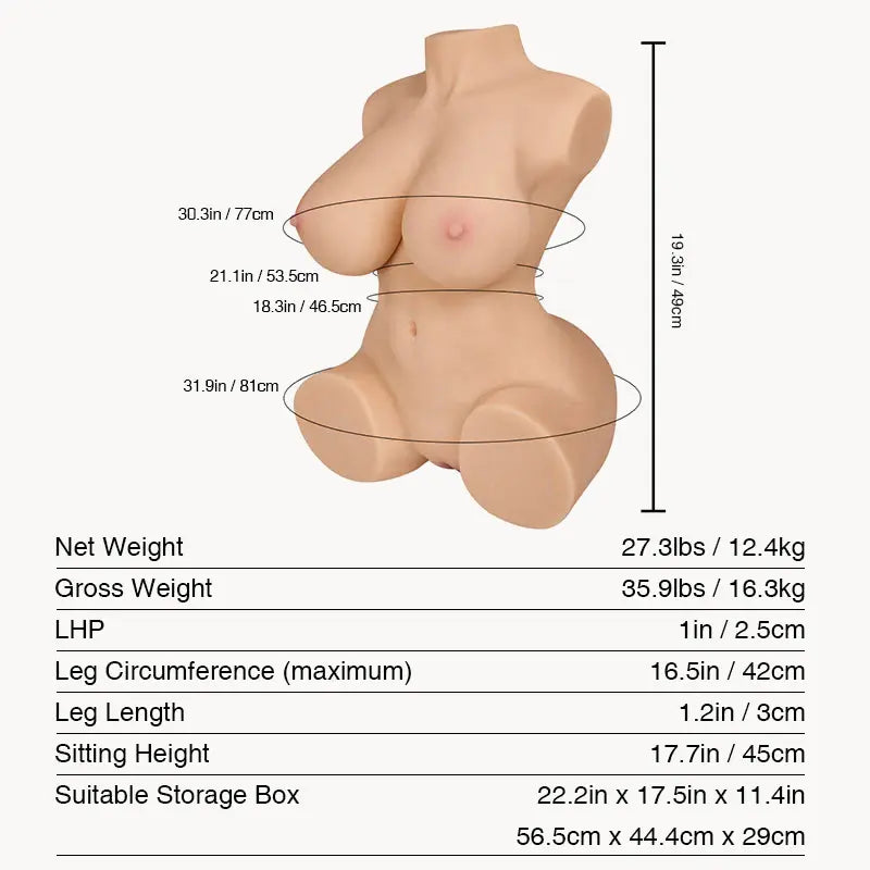 Britney tantaly sexdoll front view measurement
