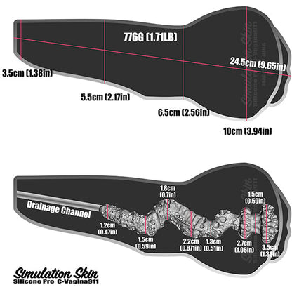 Masturbateur en silicone C-Vagina 911