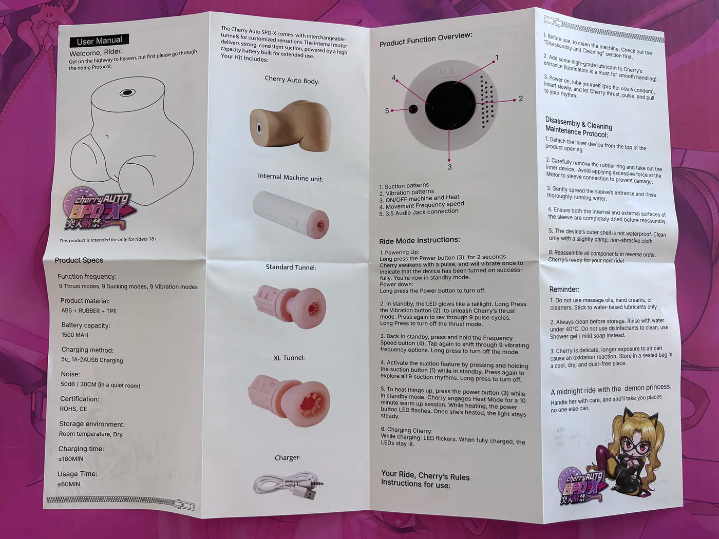 Cherry Auto SPD-X – Infernal Machine, Unleashed Pleasure doll review packaging 7