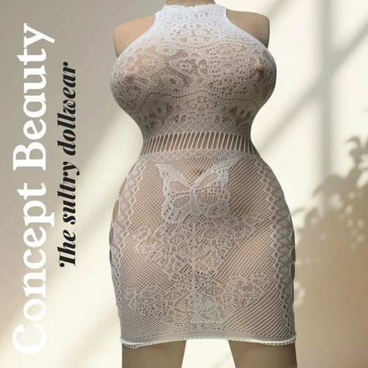 Robe à Maille Blanche – Pure tentation