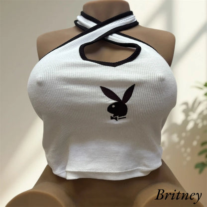 Débardeur Playboy – Crop Top Halter