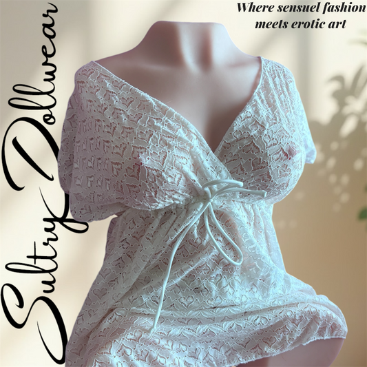 Top Dentelle Blanche – Éclat Séduisant