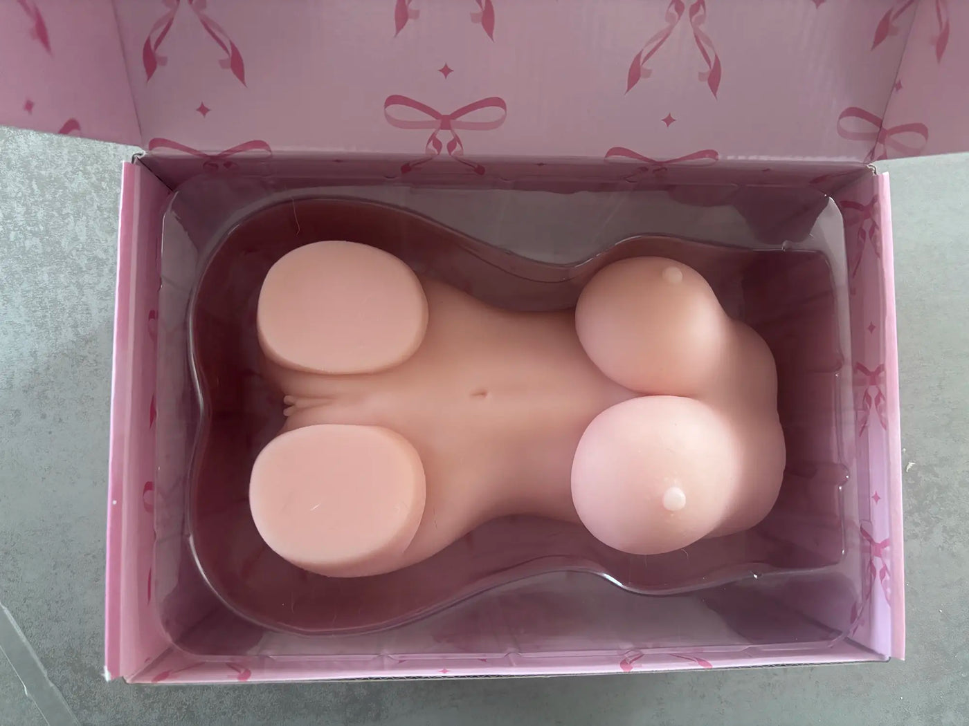 Big Slut Angel 2 Review – Realistic Dual Tunnel Onahole Torso doll review packaging 4