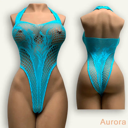 Blauer Mesh-Bodysuit – Fesselndes Mysterium 