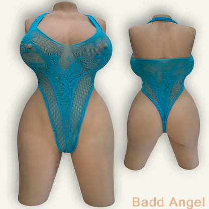 Blauer Mesh-Bodysuit – Fesselndes Mysterium 