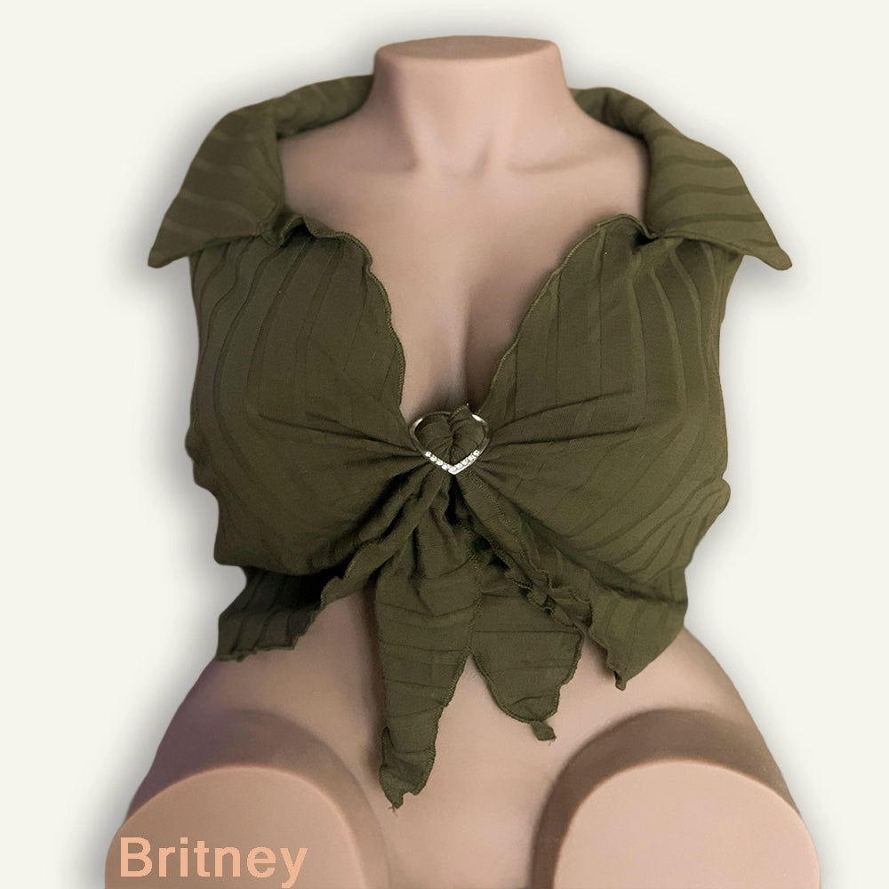 Striped Tie-Front Shirt, Elegant and Comfortable