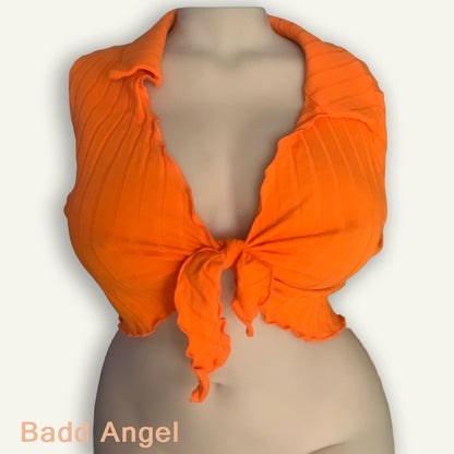 Striped Tie-Front Shirt, Elegant and Comfortable