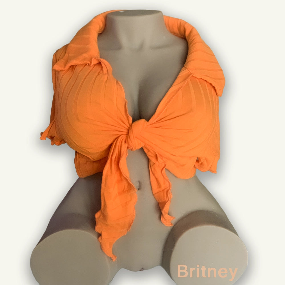 Striped Tie-Front Shirt, Elegant and Comfortable