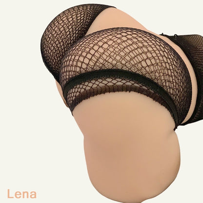 Schwarze Netzstrümpfe / Oberteil für Minipuppe – Basic