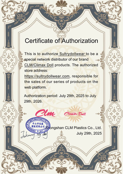 Certificat d'authenticité Unser sinnlicher Partner ClimaxDoll - Alle Puppen