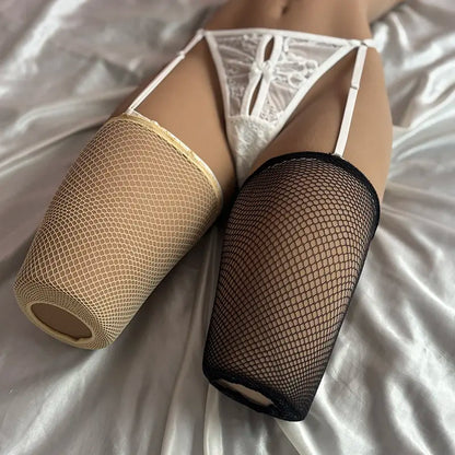 Schwarze Netzstrümpfe / Oberteil für Minipuppe – Basic