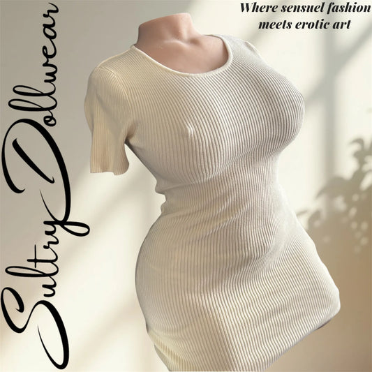 Soft Vice–Ribbed Dress