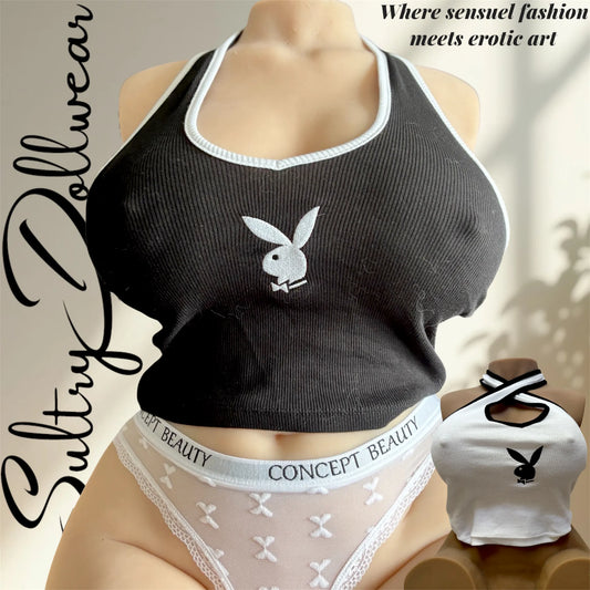 Débardeur Playboy – Crop Top Halter